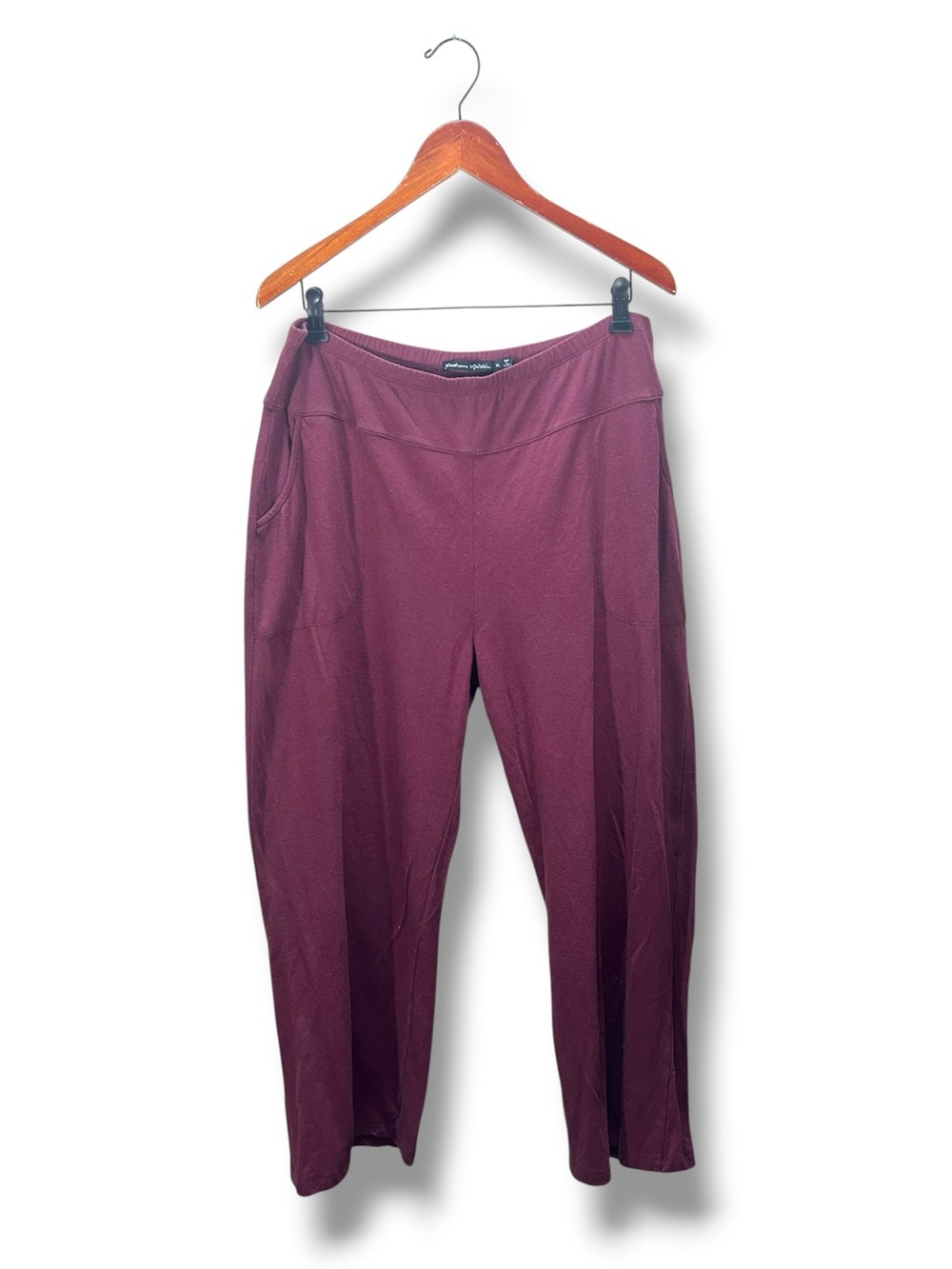 Gudren Sjoden Burgundy Wool Blend Pull On Essential Pant Size XL